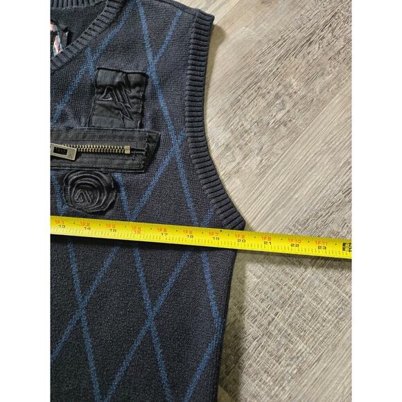 Allyance Men's Sweater Vest Size Large Cotton Blend Diamond Retro - Picture 14 of 15
